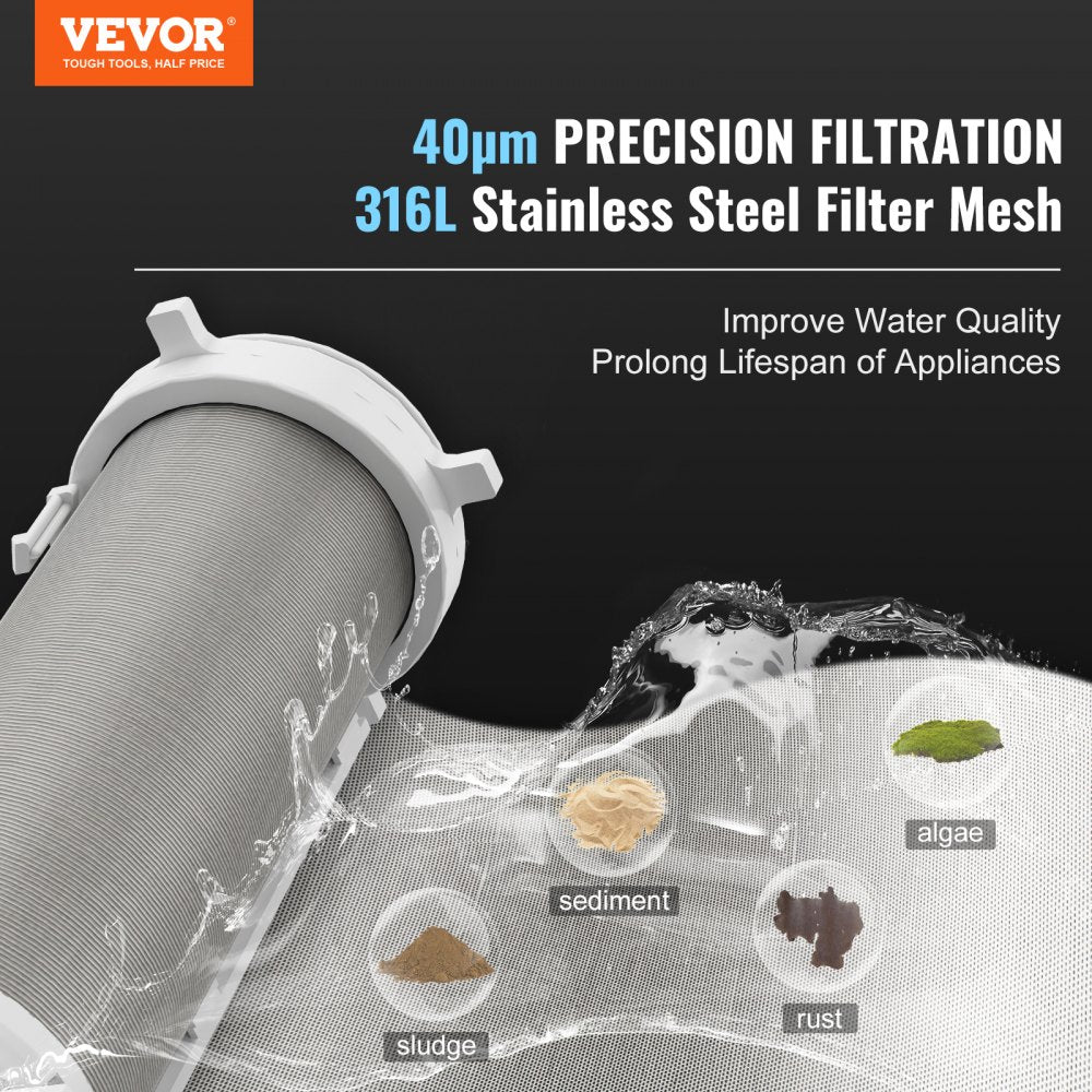 BSK-T2-S3-N - VEVOR 40 Micron Spin Down Filter for Clean Water