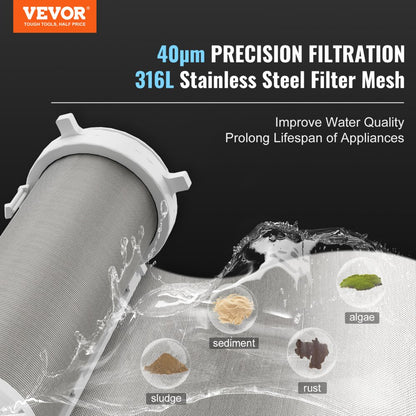 BSK-T2-S3-N - VEVOR 40 Micron Spin Down Filter for Clean Water