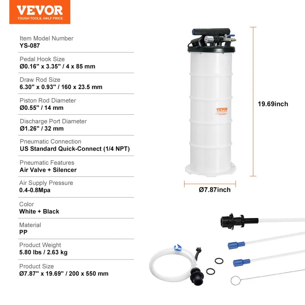 YS-088 - 1.74 Gallon Manual & Pneumatic Fluid Extractor Kit