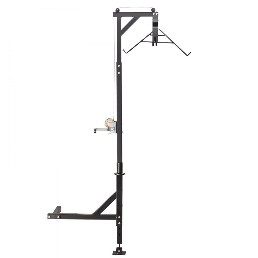 GZB88055-CD400LBS+ZCT - Adjustable 78-100.8" Steel Deer Hoist with 1200 lbs Winch