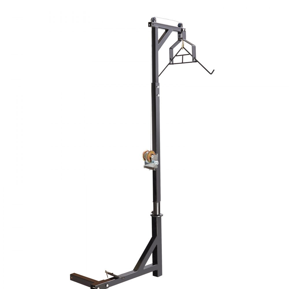 GZB88055-CD400LBS - Adjustable 67.7-84.3" Steel Hitch Deer Hoist with Winch