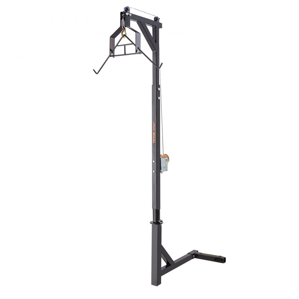 GZB88055-CD400LBS - Adjustable 67.7-84.3" Steel Hitch Deer Hoist with Winch