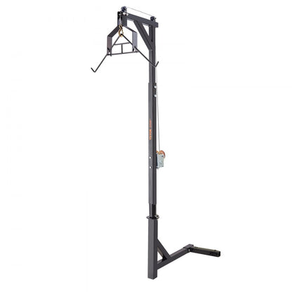 GZB88055-CD400LBS - Adjustable 67.7-84.3" Steel Hitch Deer Hoist with Winch
