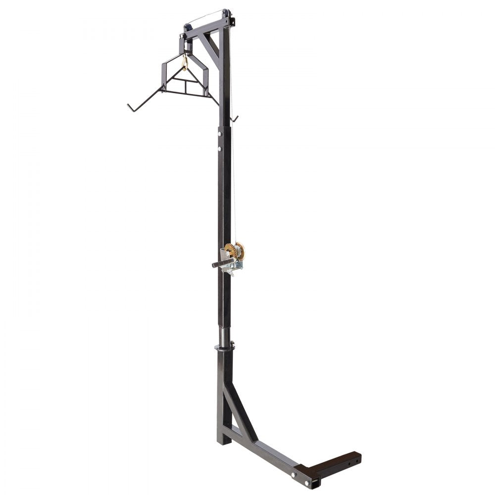 GZB88055-CD400LBS - Adjustable 67.7-84.3" Steel Hitch Deer Hoist with Winch