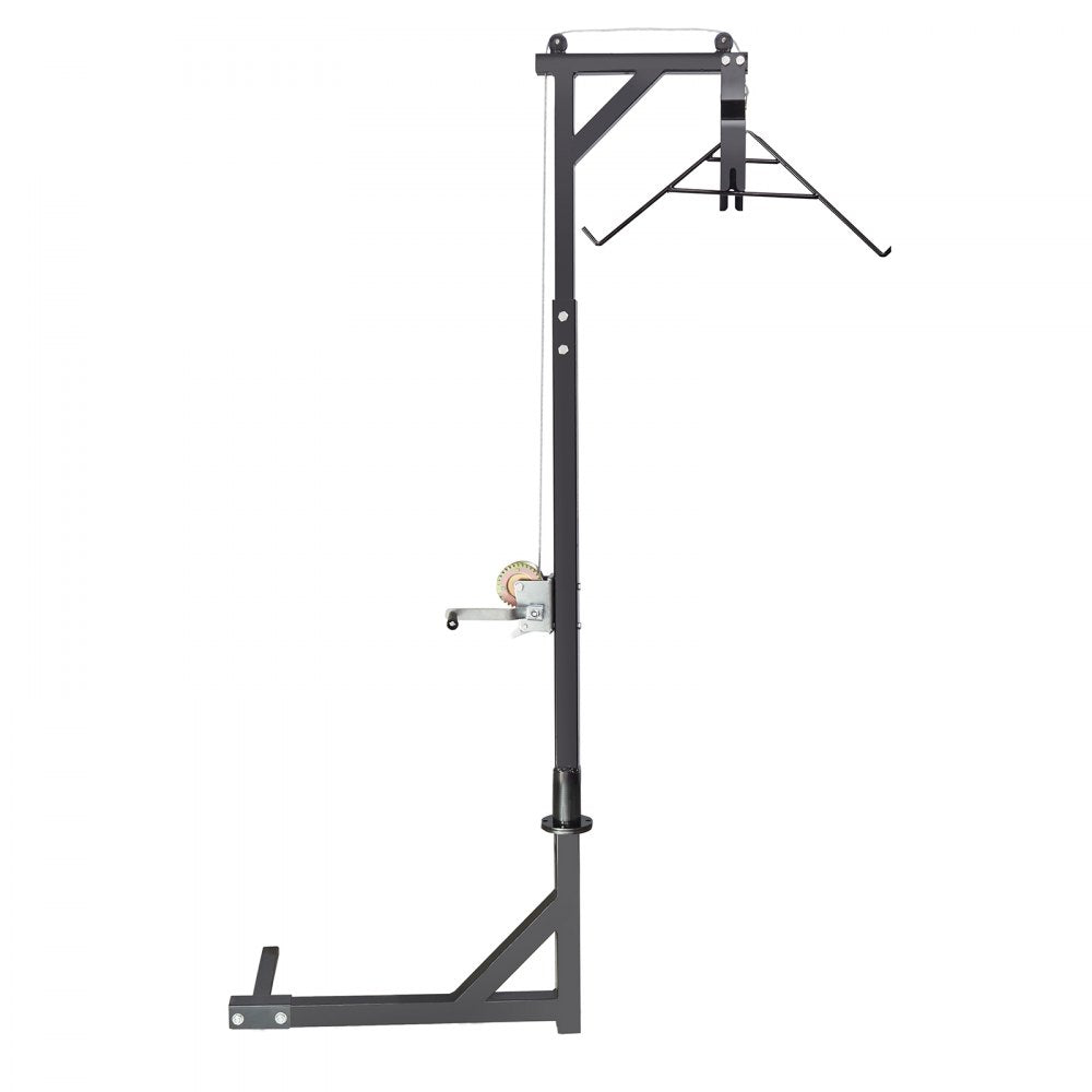 GZB88055-CD400LBS - Adjustable 67.7-84.3" Steel Hitch Deer Hoist with Winch