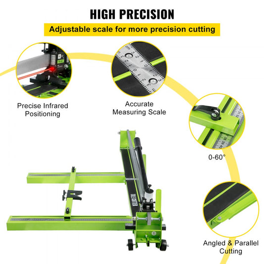 010392204713 - 47-Inch Steel Manual Tile Cutter with Laser Guide