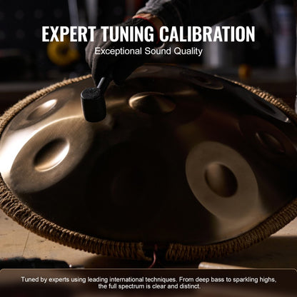 Golden-10 tone sound - 22" D Minor Hand Pan Drum for Beginners