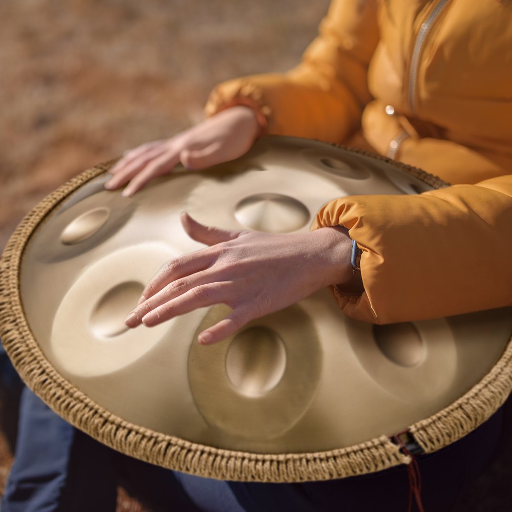 Golden-10 tone sound - 22" D Minor Hand Pan Drum for Beginners