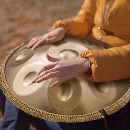 Golden-10 tone sound - 22" D Minor Hand Pan Drum for Beginners