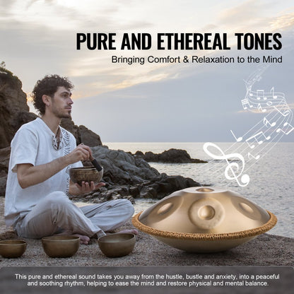 Golden-9 tone sound - 22" D Minor Steel Handpan Drum for Musical Enjoyment