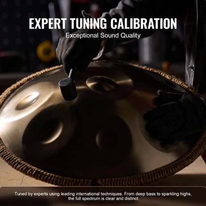 Golden-9 tone sound - 22" D Minor Steel Handpan Drum for Musical Enjoyment