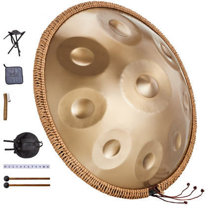 Golden-9 tone sound - 22" D Minor Steel Handpan Drum for Musical Enjoyment
