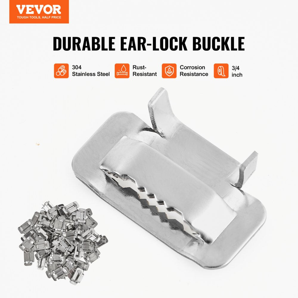 GD-5 - 100ft 304 Stainless Steel Strapping Kit with Tensioner Tool