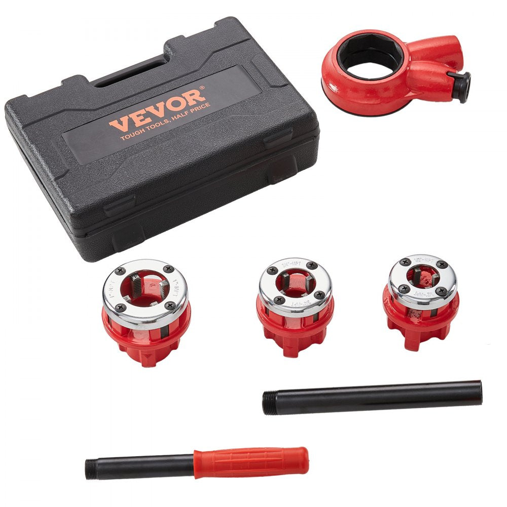 KT1103A - VEVOR 3 Die Ratchet Pipe Threader Kit for 1/2"-1" Pipes