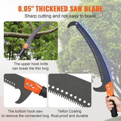 GZJ-8m8 - 7.3-27ft VEVOR Extendable Pole Saw with Steel Blade
