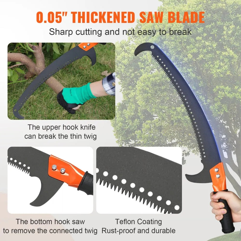 GZJDJZ-8m8 - 7.3 to 27 ft Extendable Manual Pole Saw for Pruning