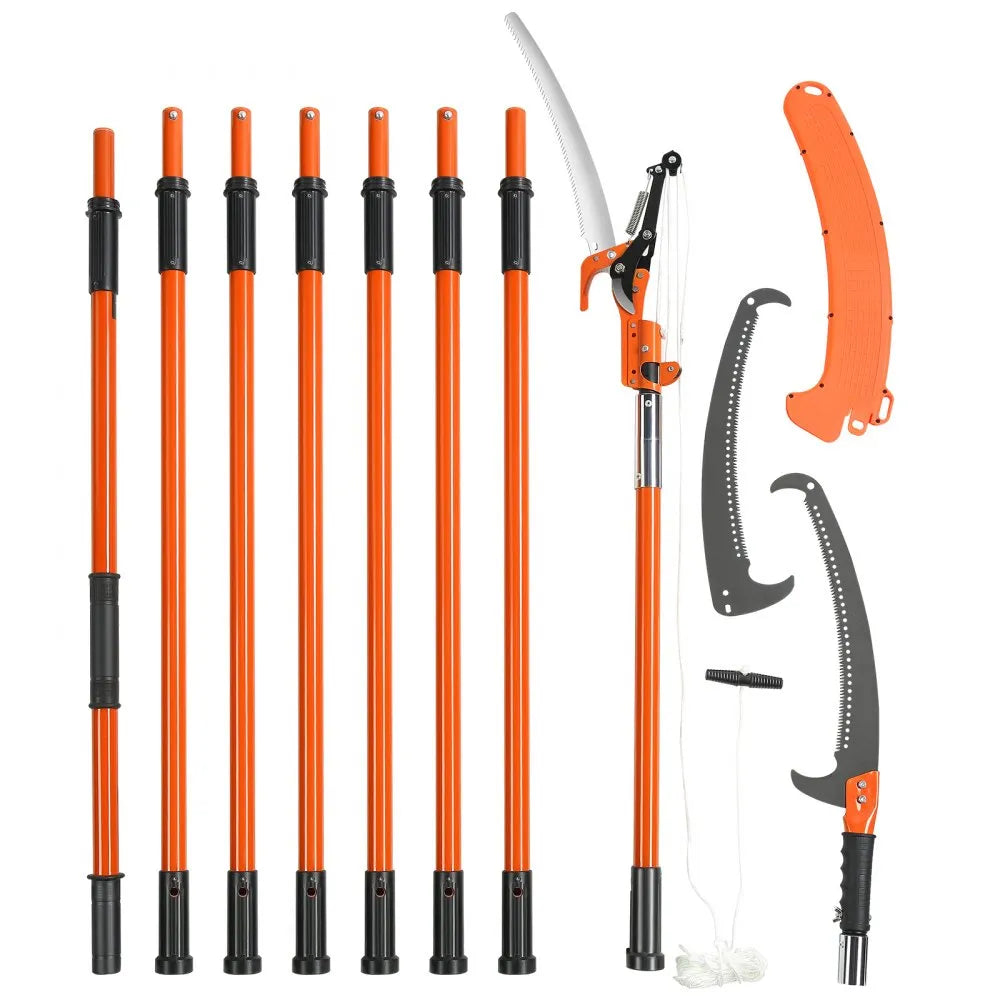 GZJDJZ-8m8 - 7.3 to 27 ft Extendable Manual Pole Saw for Pruning