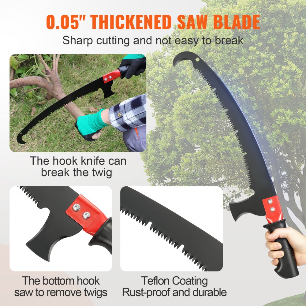 GZJ-6m5 - 20 ft VEVOR Extendable Pole Saw for High Branch Trimming
