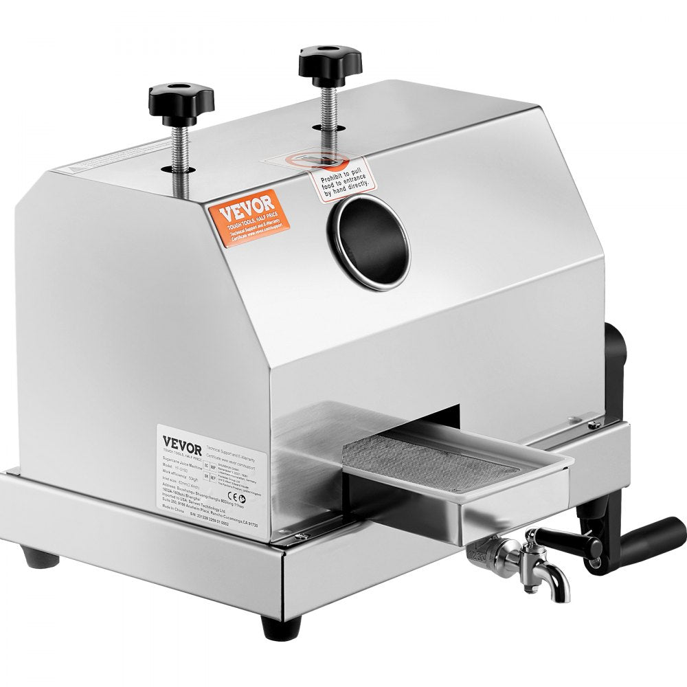 YF-SY80 - High Output Stainless Steel Sugar Cane Juicer with 2.4-Inch Inlet