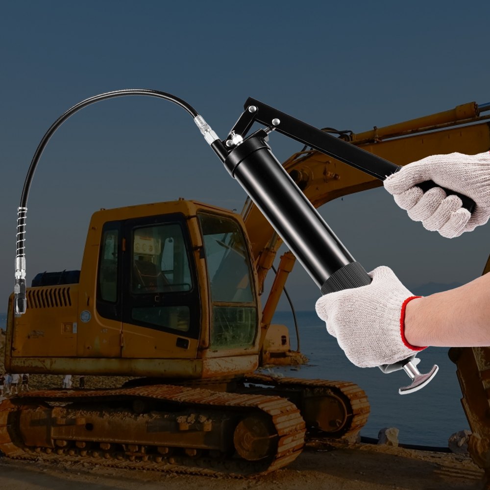 LD-2710 - 10,000 PSI VEVOR Grease Gun with Flexible Hose & Attachments