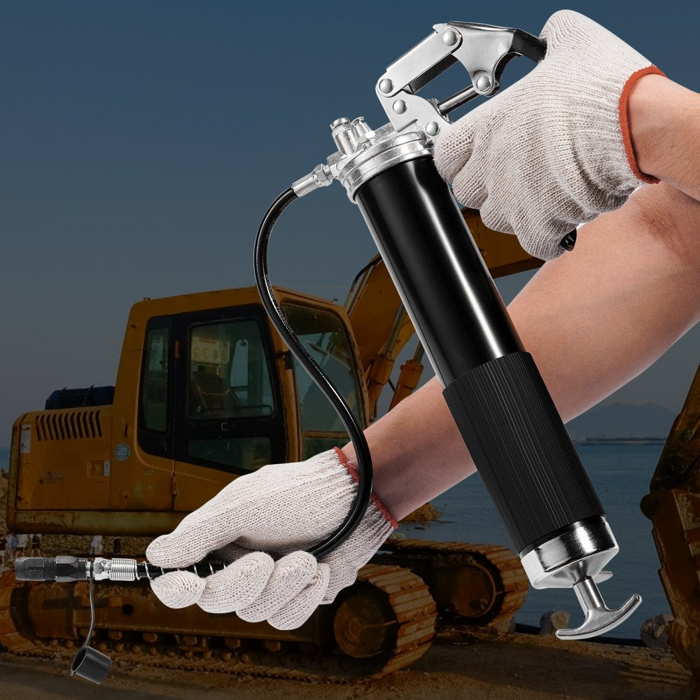 LD-867B - Heavy-Duty 6000 PSI Grease Gun with 17.72-Inch Hose