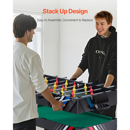 SUM-4824-4K - 48" 4-in-1 Game Table: Air Hockey, Foosball, Billiards & Tennis