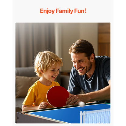 SUM-4824-4K - 48" 4-in-1 Game Table: Air Hockey, Foosball, Billiards & Tennis