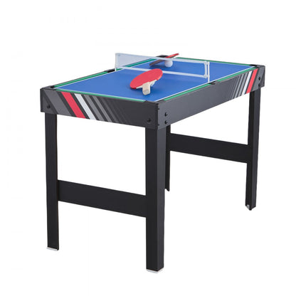 SUM-4824-4K - 48" 4-in-1 Game Table: Air Hockey, Foosball, Billiards & Tennis