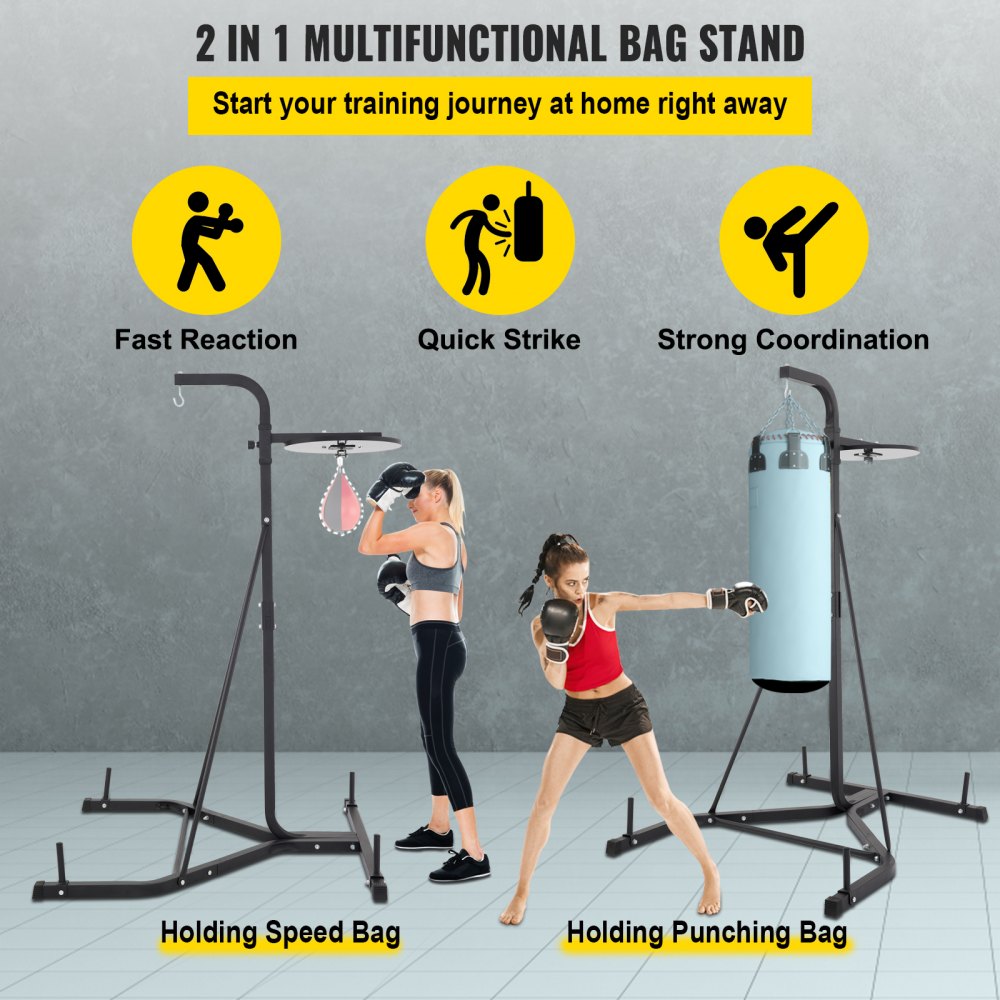HRAT24A - Adjustable Heavy & Speed Bag Stand for Home Fitness