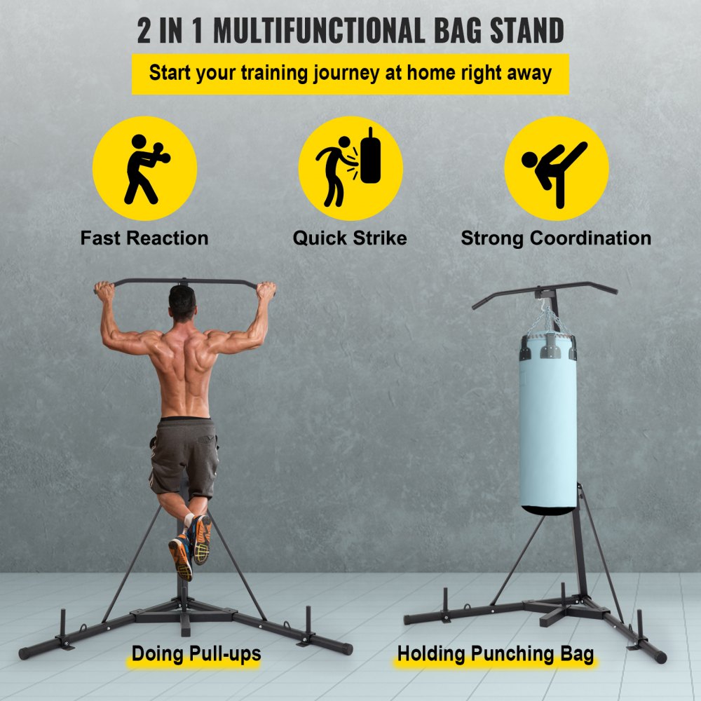 HRAT31A - Adjustable 2-in-1 Heavy Bag Stand for Fitness Training