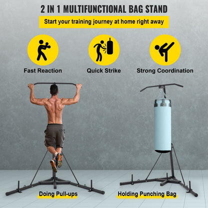HRAT31A - Adjustable 2-in-1 Heavy Bag Stand for Fitness Training