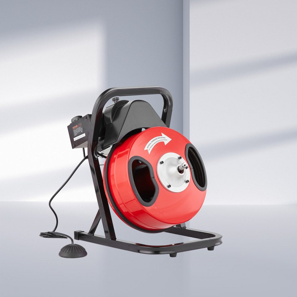 D1000 - Portable 50FT Electric Drain Cleaner with Durable Steel Cable