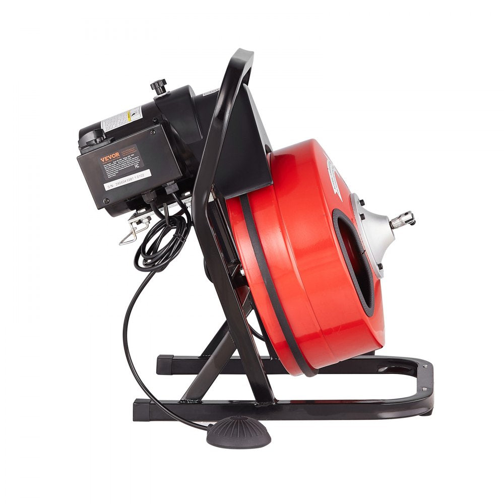 D1000 - Portable 50FT Electric Drain Cleaner with Durable Steel Cable