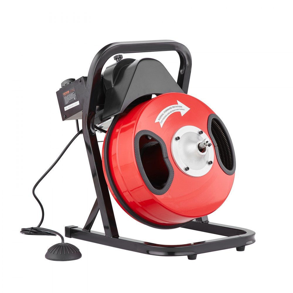 D1000 - Portable 50FT Electric Drain Cleaner with Durable Steel Cable