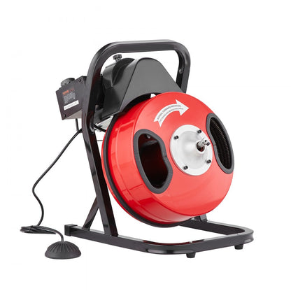 D1000 - Portable 50FT Electric Drain Cleaner with Durable Steel Cable