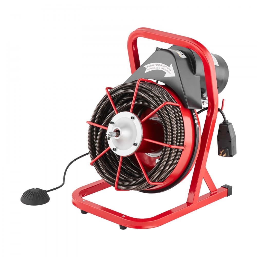 D1000 - 75FT Electric Drain Cleaner with Durable Steel Core Cable
