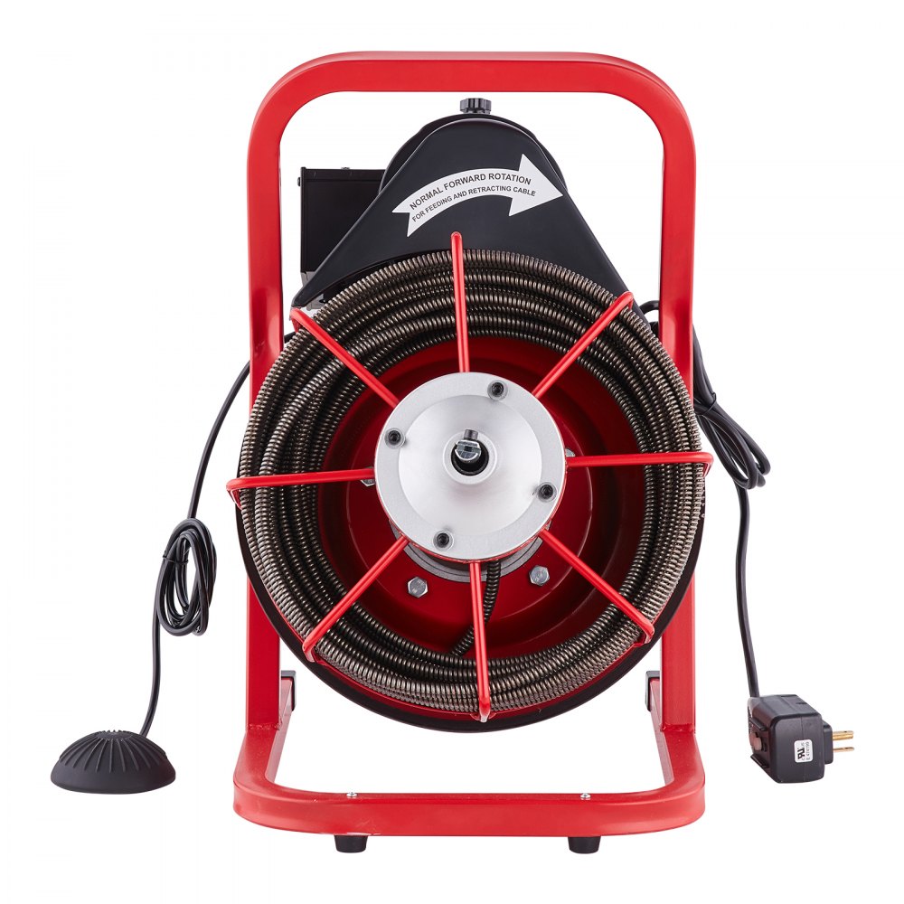 D1000 - VEVOR 75FT Drain Cleaning Machine with Ergonomic Handle