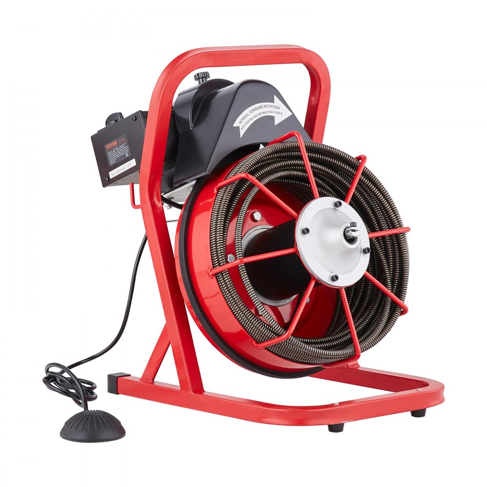 D1000 - VEVOR 75FT Drain Cleaning Machine with Ergonomic Handle