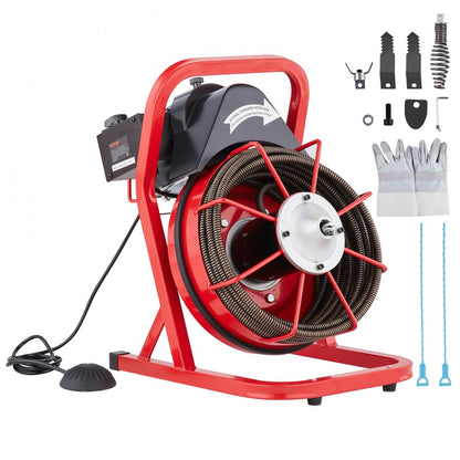 D1000 - 50FT Electric Drain Cleaner with Interchangeable Cutters