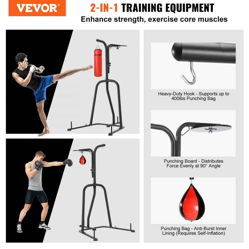 ssshksdj-c - Sturdy 2-in-1 Punching Bag Stand for Home Gym