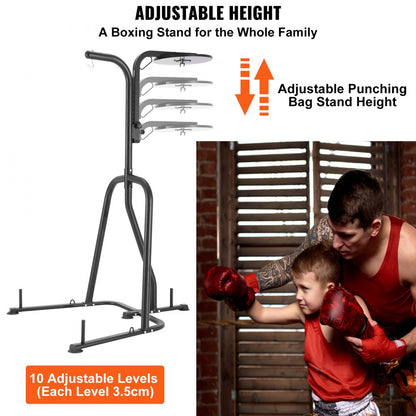 ssshksdj-c - Sturdy 2-in-1 Punching Bag Stand for Home Gym