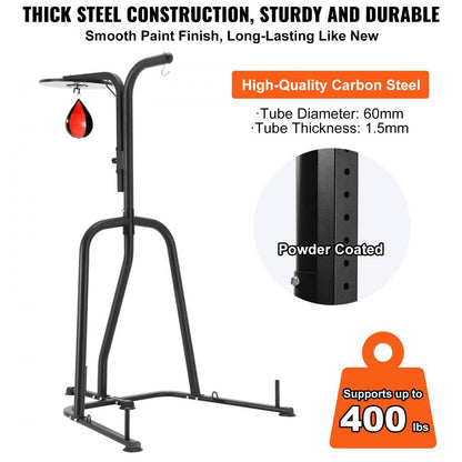 ssshksdj-c - Sturdy 2-in-1 Punching Bag Stand for Home Gym
