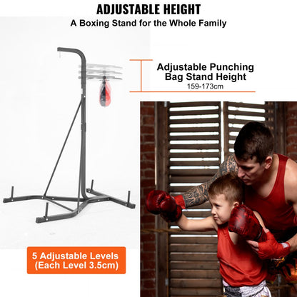 ssshksdj-d - Durable 2-in-1 Steel Punching Bag Stand, 400 lbs Capacity