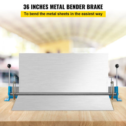 Metal Bender Brake - 36" Steel Bending Tool for Angles Up to 90°