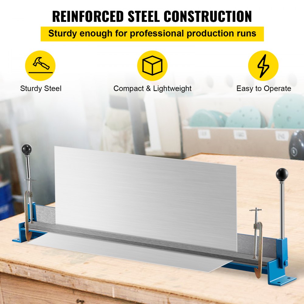 Metal Bender Brake - 36" Steel Bending Tool for Angles Up to 90°