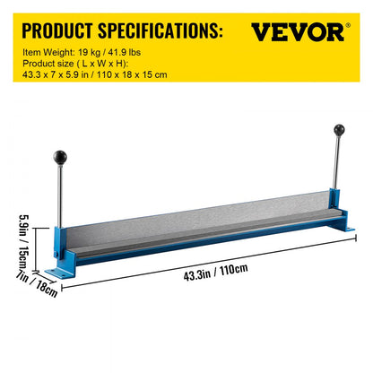 Metal Bender Brake - 36" Steel Bending Tool for Angles Up to 90°