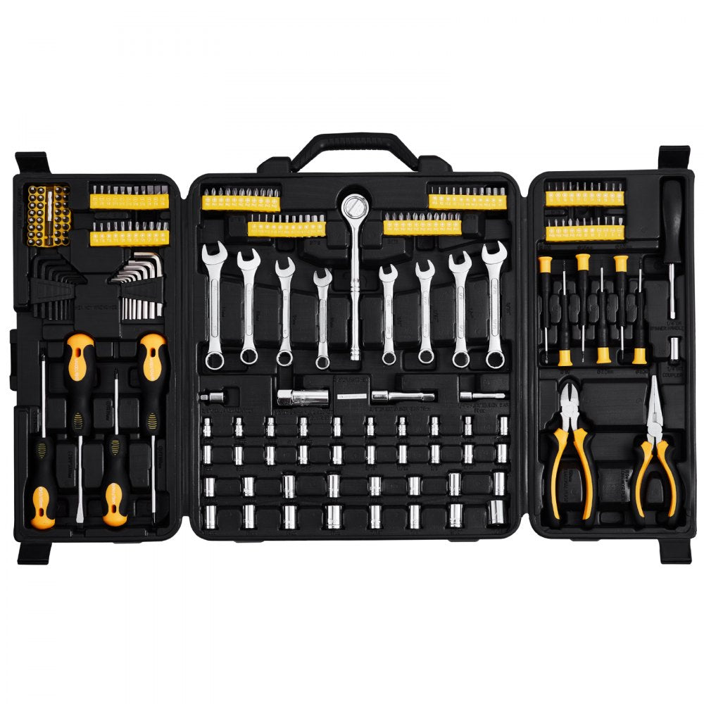 KL-17075 - 221-Piece Alloy Steel Mechanics Tool Set with Quick-Release Ratchet
