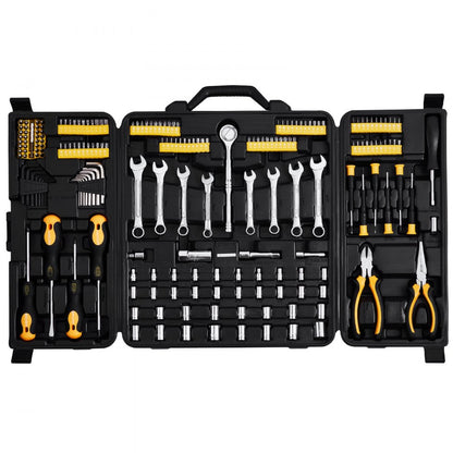 KL-17075 - 221-Piece Alloy Steel Mechanics Tool Set with Quick-Release Ratchet