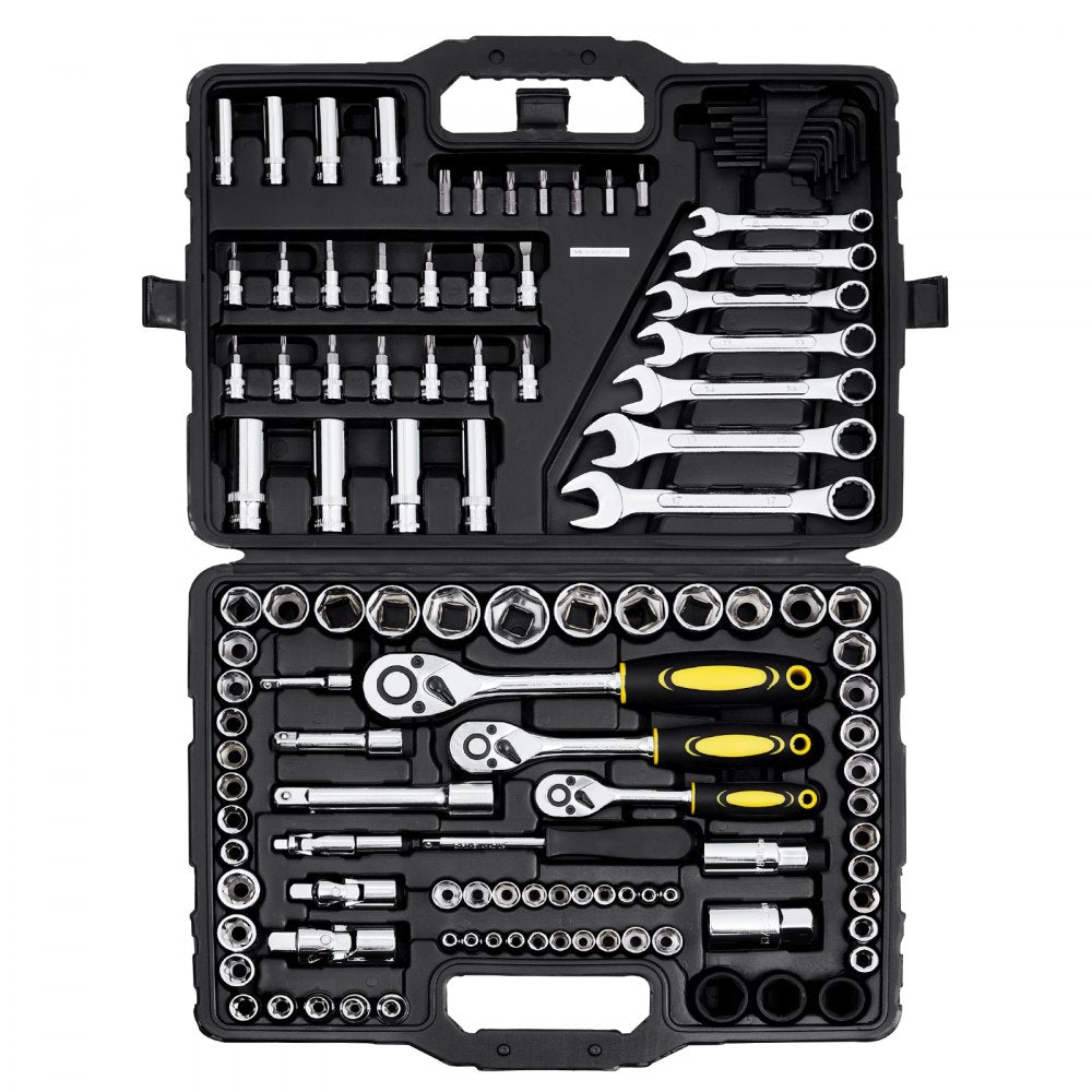 KL-17021 - 121-Piece Alloy Steel Mechanics Tool Set with Ratchets