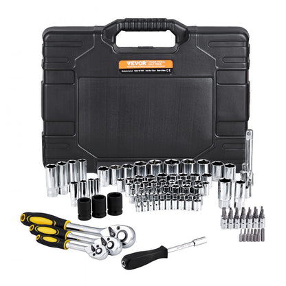 KL-17021 - 121-Piece Alloy Steel Mechanics Tool Set with Ratchets